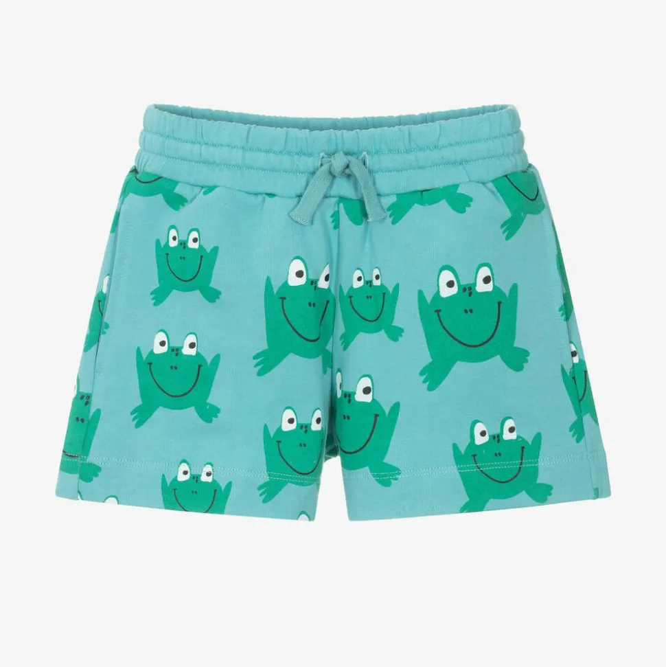 Aqua Blue Cotton Frog Shorts