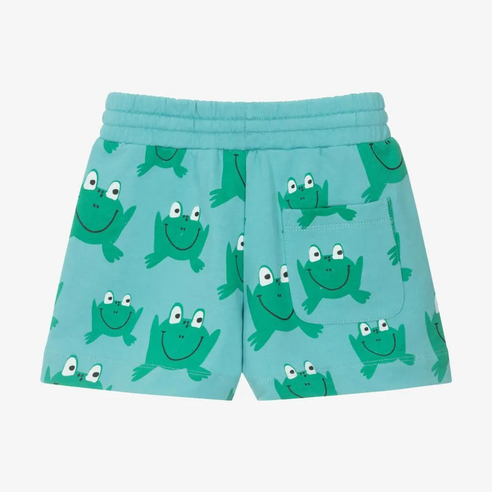 Aqua Blue Cotton Frog Shorts