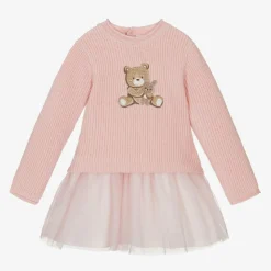 Baby Bears Pink Knit & Tulle Bear Dress