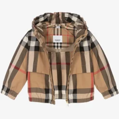 Baby Boys Beige Check Jacket