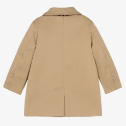 Baby Boys Beige Check Reversible Car Coat