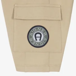 Baby Boys Beige Cotton Cargo Shorts