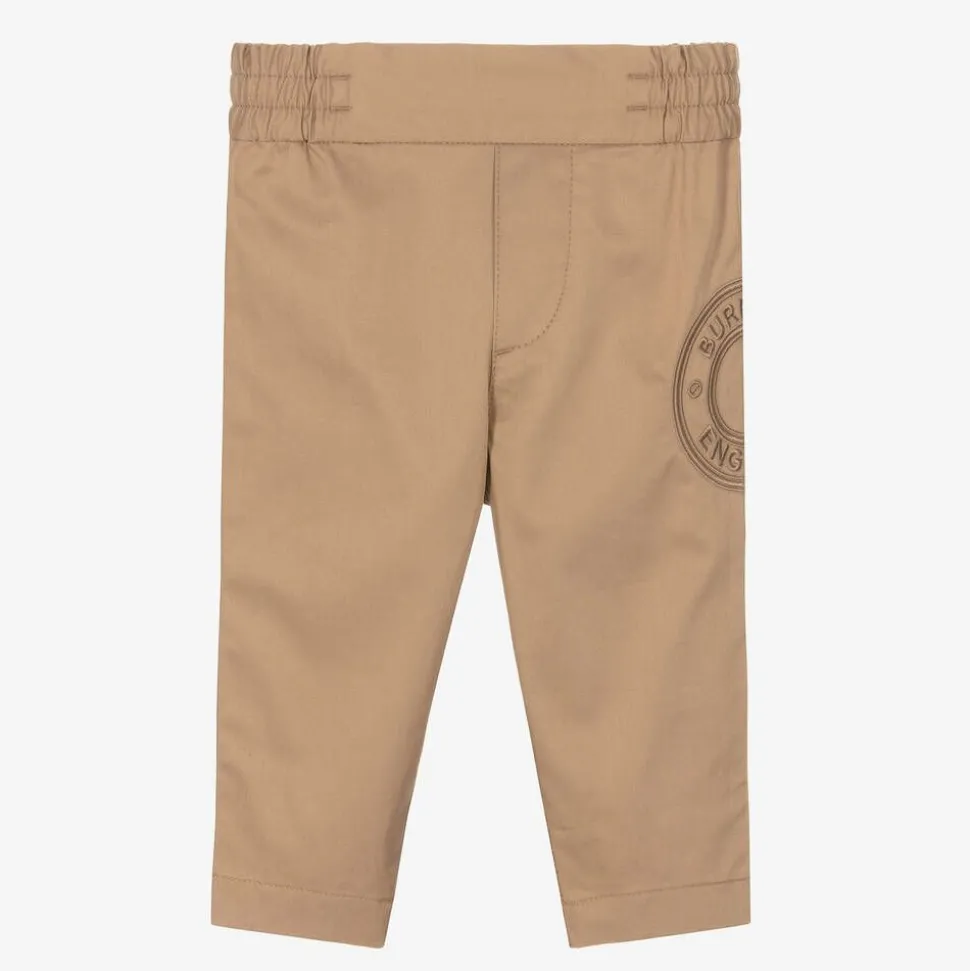 Baby Boys Beige Cotton Trousers