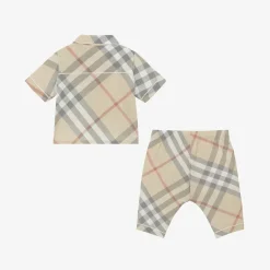 Baby Boys Beige Cotton Trouser Gift Set
