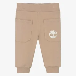 Baby Boys Beige Organic Cotton Joggers