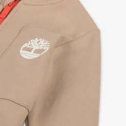 Baby Boys Beige Organic Zip-Up Top