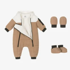 Baby Boys Beige Snowsuit
