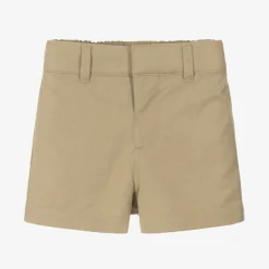 Baby Boys Beige Twill Shorts