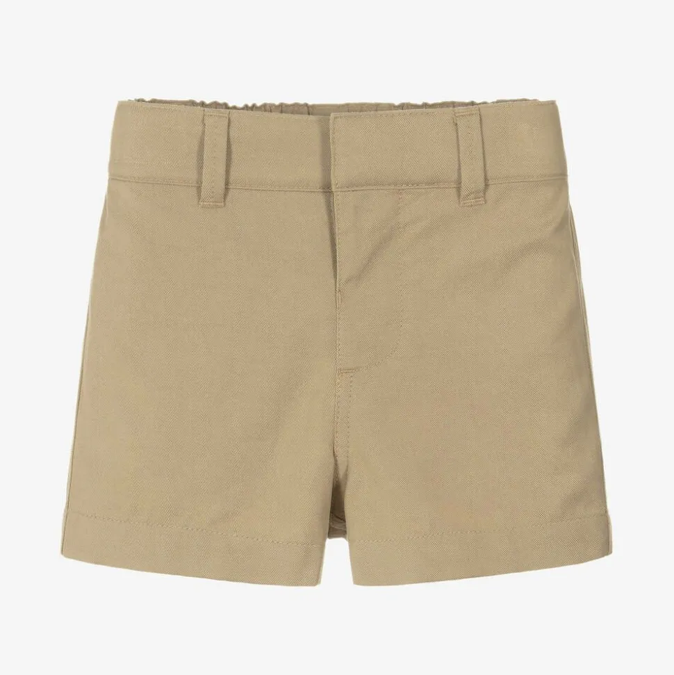 Baby Boys Beige Twill Shorts