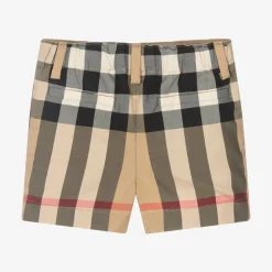 Baby Boys Beige Vintage Check Shorts