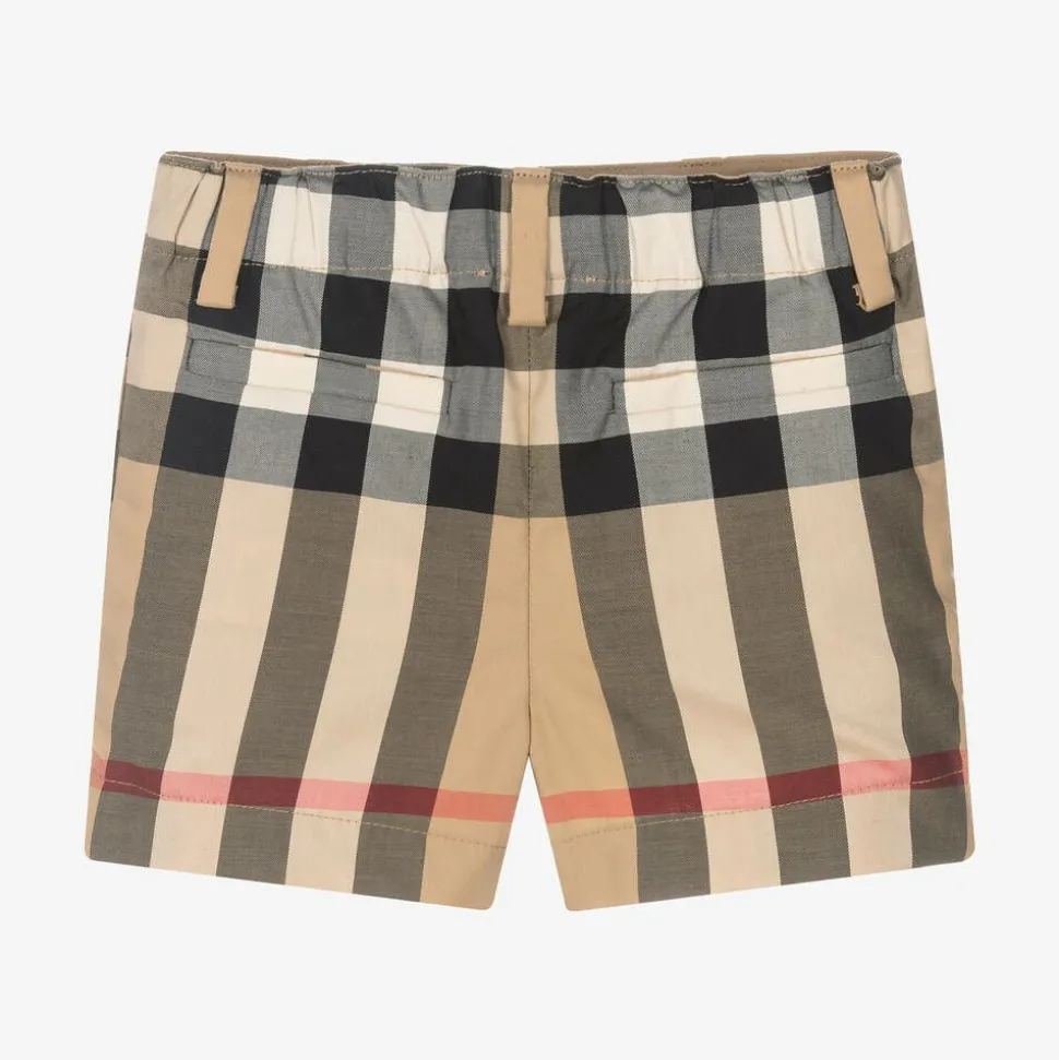 Baby Boys Beige Vintage Check Shorts