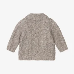 Baby Boys Beige Wool Cardigan