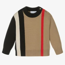 Baby Boys Beige Wool Jumper