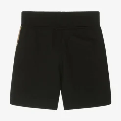 Baby Boys Black Cotton Jersey Shorts