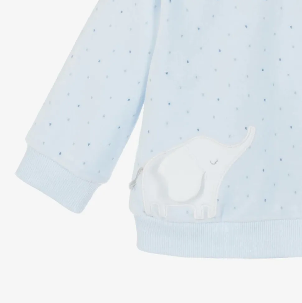 Baby Boys Blue & Grey Elephant Tracksuit