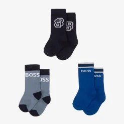 Baby Boys Blue Ankle Socks (3 Pack)