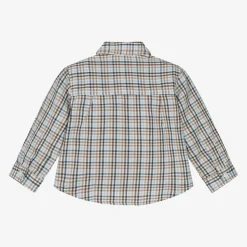 Baby Boys Blue Check Cotton Shirt