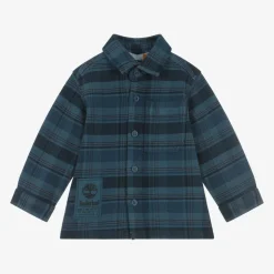Baby Boys Blue Check Cotton Shirt