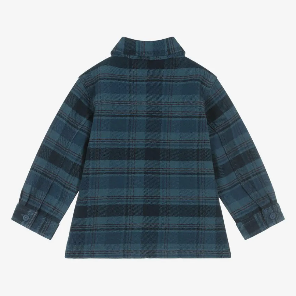 Baby Boys Blue Check Cotton Shirt