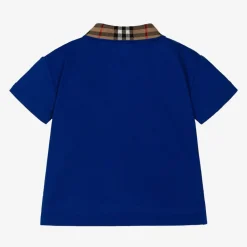 Baby Boys Blue Check Polo Shirt
