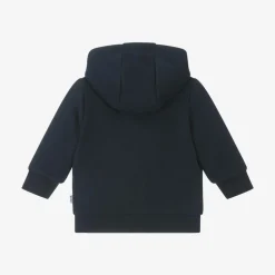 Baby Boys Blue Colourblock Cotton Zip-Up Top