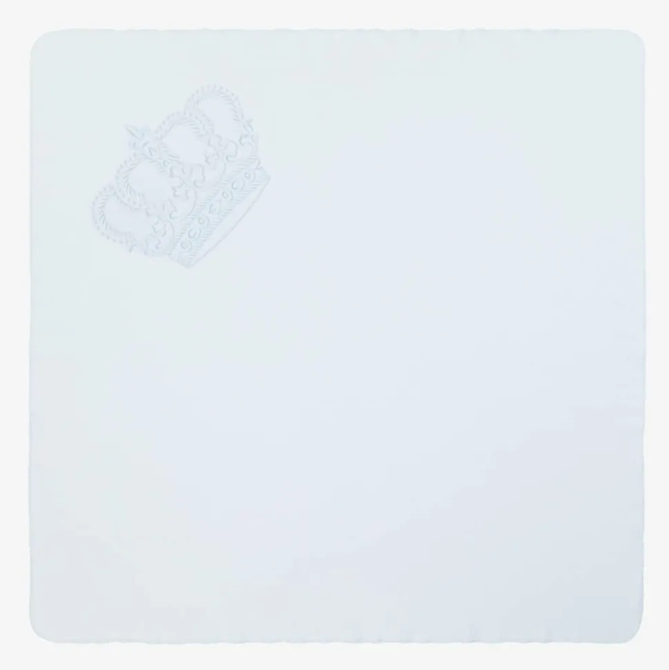 Baby Boys Blue Cotton Blanket & Hat Gift Set