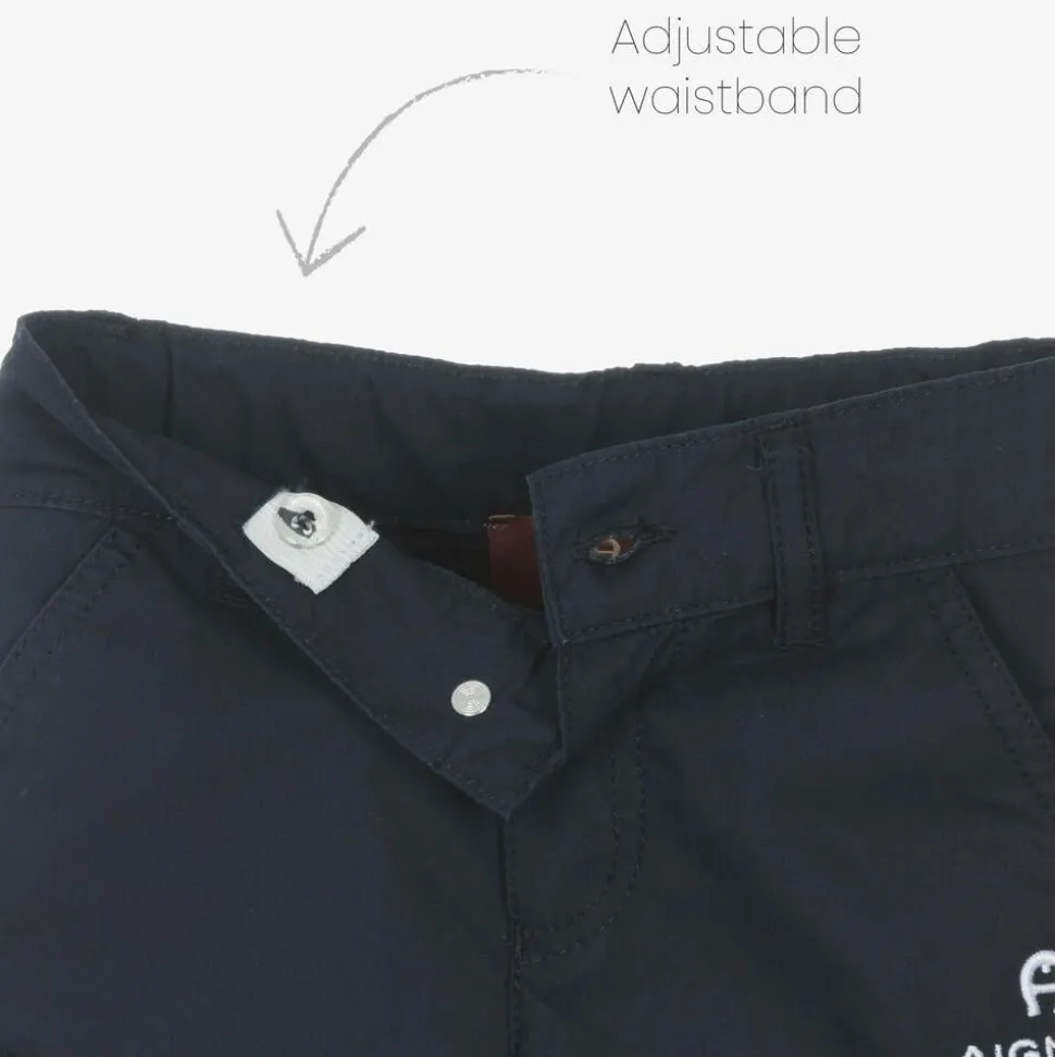 Baby Boys Blue Cotton Cargo Shorts