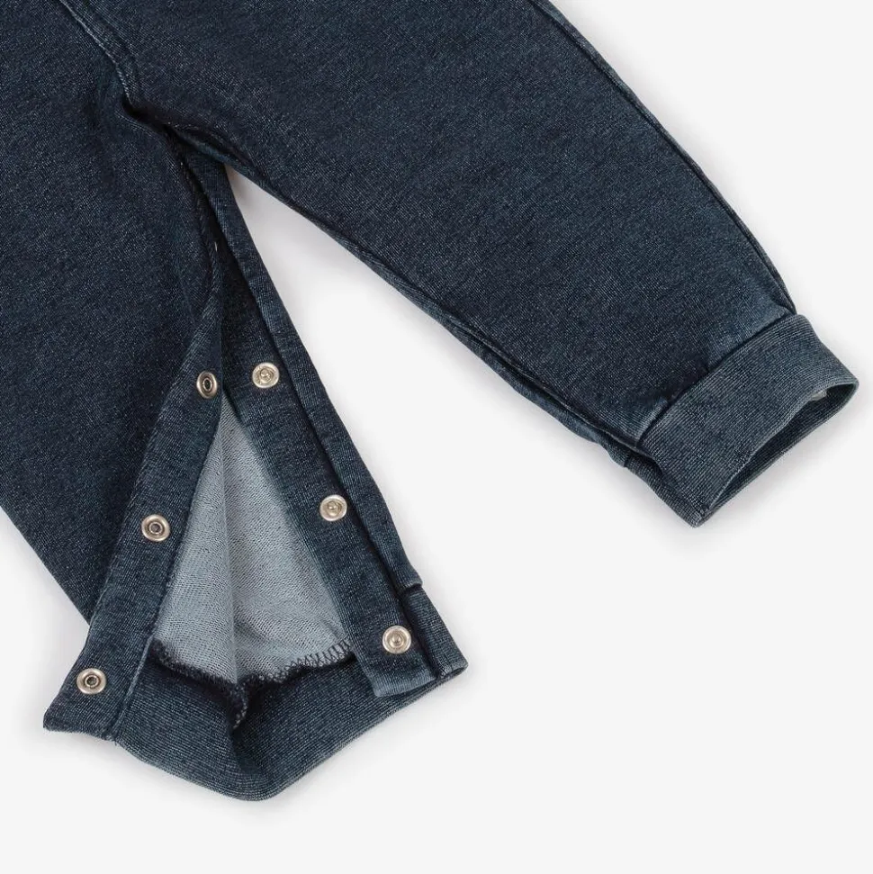 Baby Boys Blue Cotton Dungarees