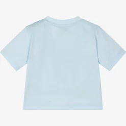 Baby Boys Blue Cotton Logo T-Shirt