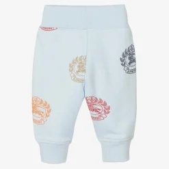 Baby Boys Blue Cotton Logo Joggers