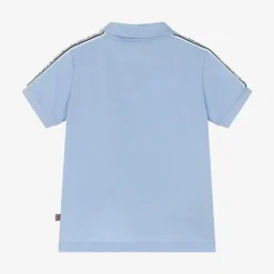 Baby Boys Blue Cotton Polo Shirt