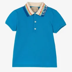 Baby Boys Blue Cotton Polo Shirt