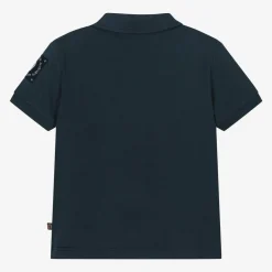 Baby Boys Blue Cotton Polo Shirt