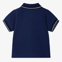 Baby Boys Blue Cotton Polo Shirt