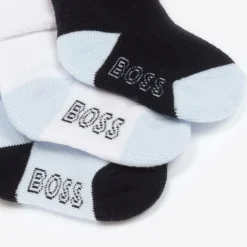 Baby Boys Blue Cotton Socks (3 Pack)