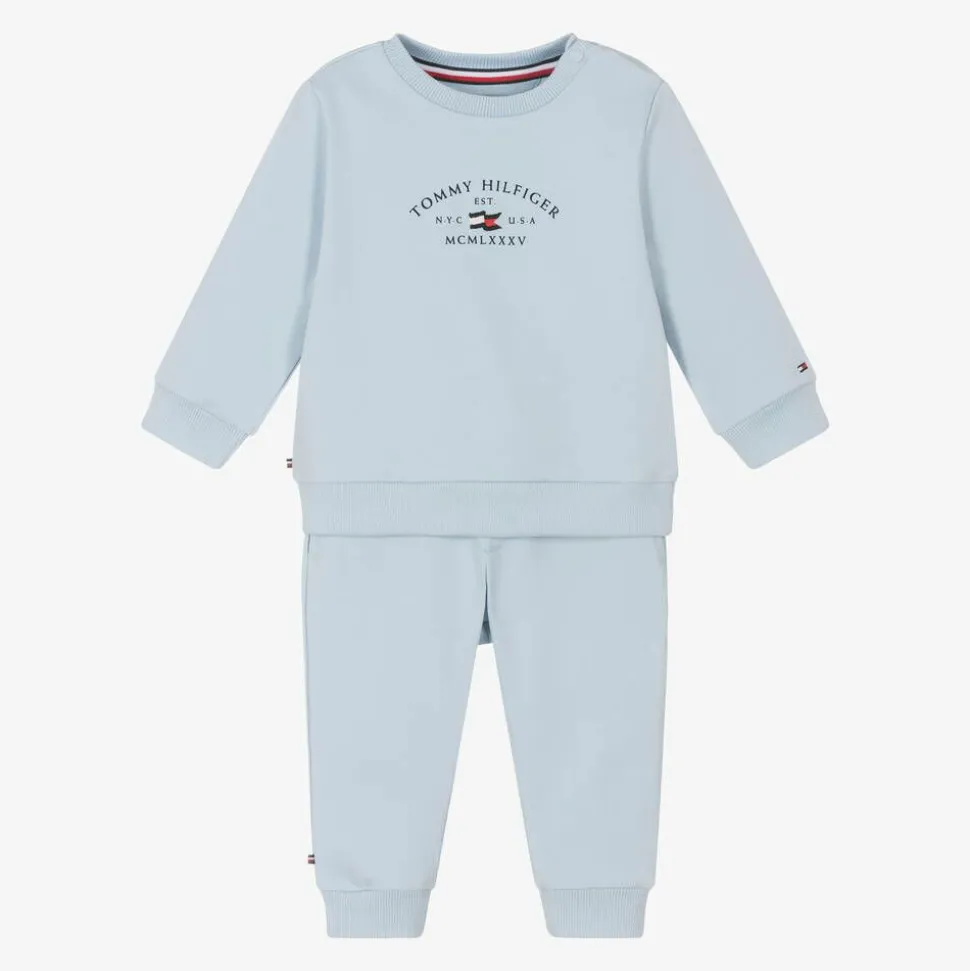 Baby Boys Blue Cotton Tracksuit