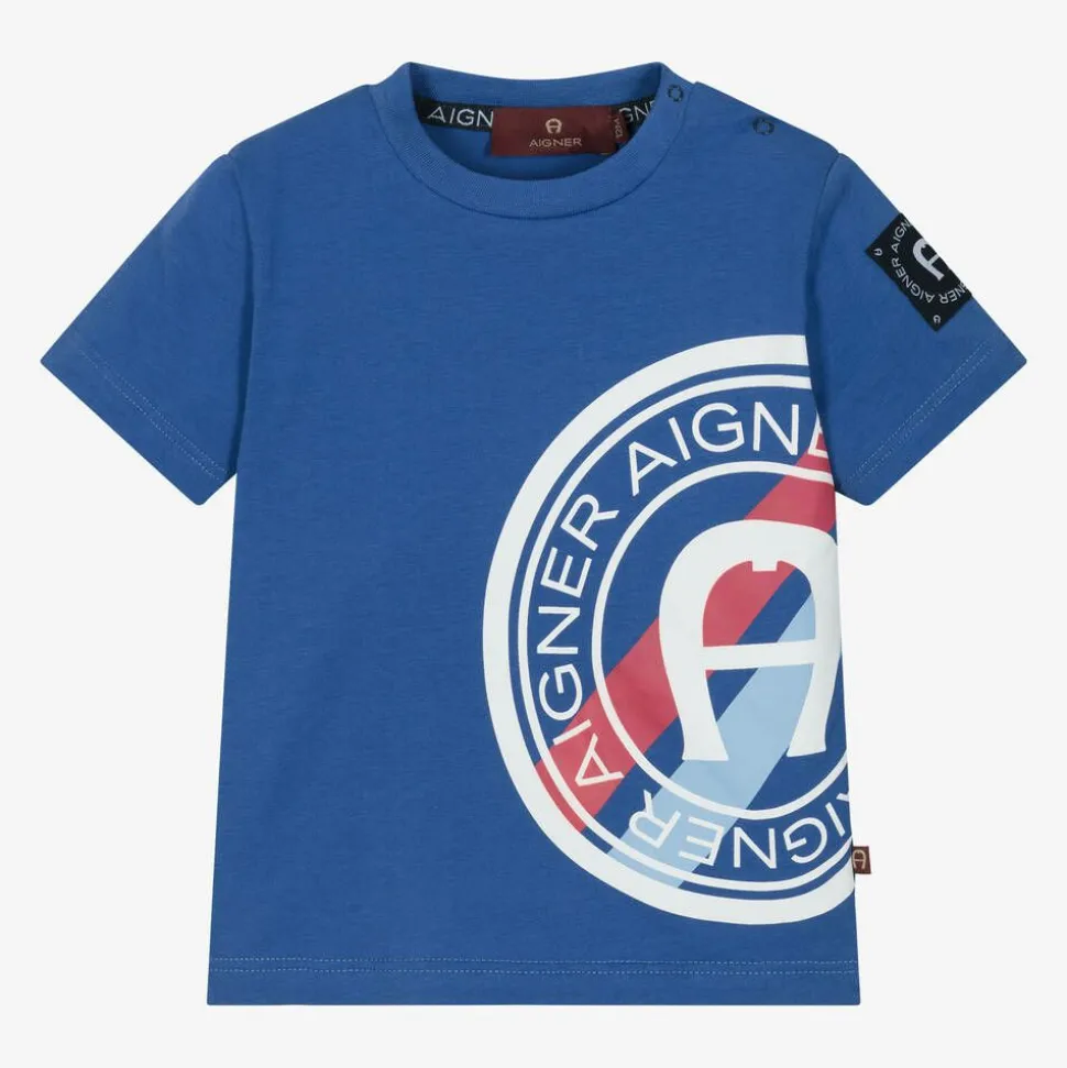 Baby Boys Blue Cotton T-Shirt