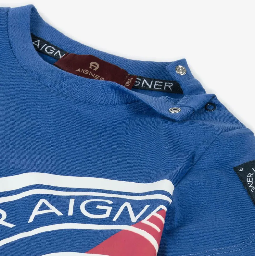 Baby Boys Blue Cotton T-Shirt