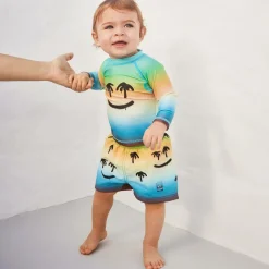 Baby Boys Blue Happy Palm Swim Shorts (UPF50+)