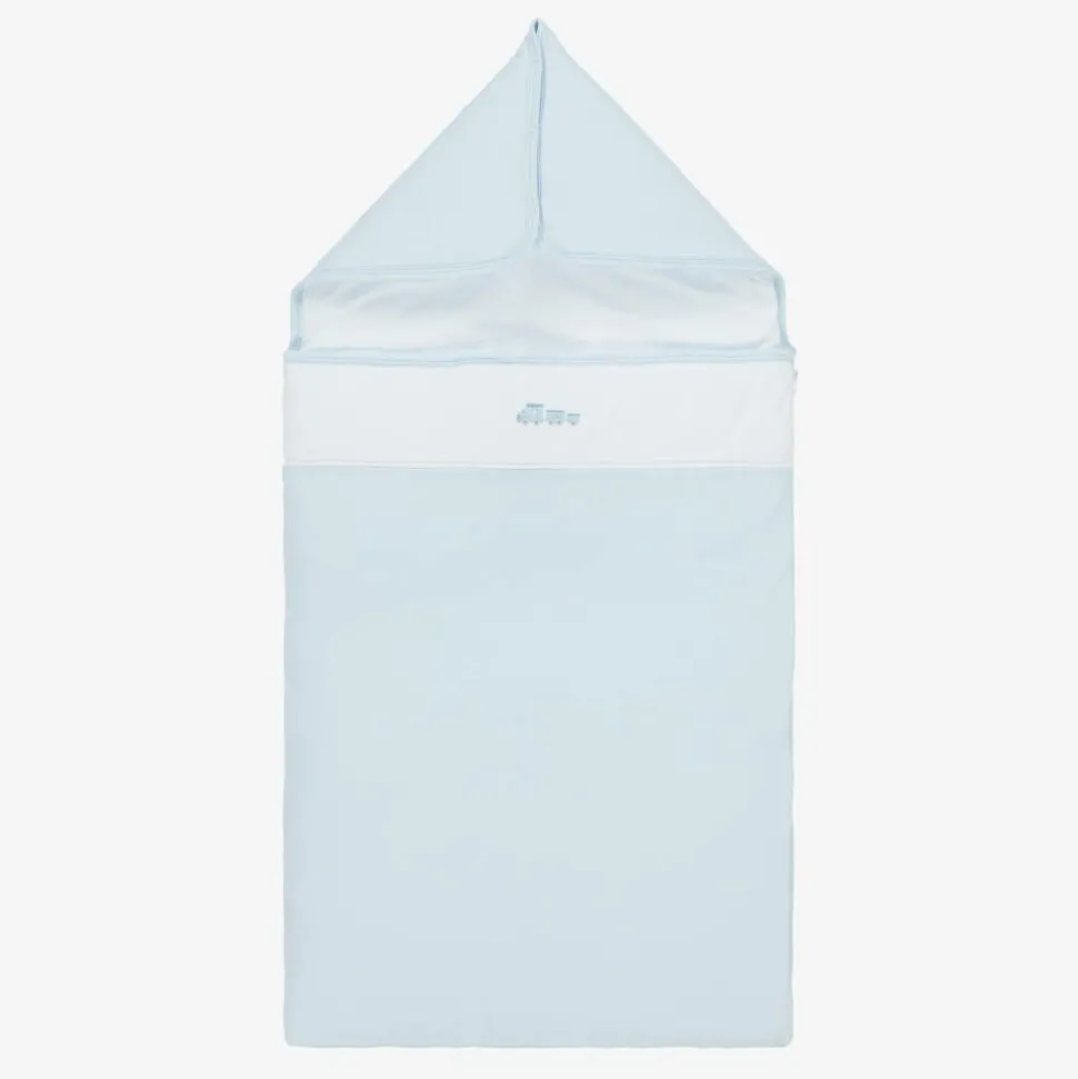 Baby Boys Blue Pima Cotton Fall Medley Nest (77cm)