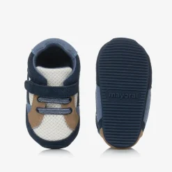 Baby Boys Blue Pre-Walker Trainers