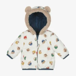 Baby Boys Blue Reversible Coat