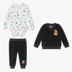 Baby Boys Blue Velour Tracksuit Set