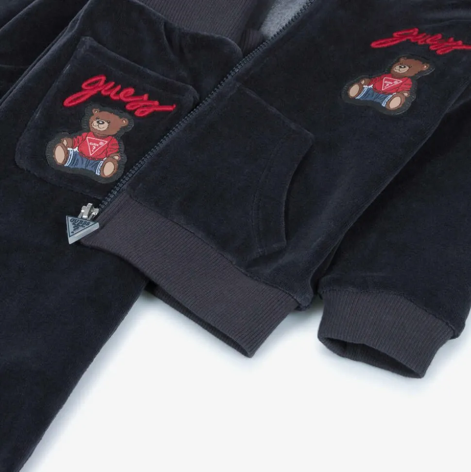 Baby Boys Blue Velour Tracksuit