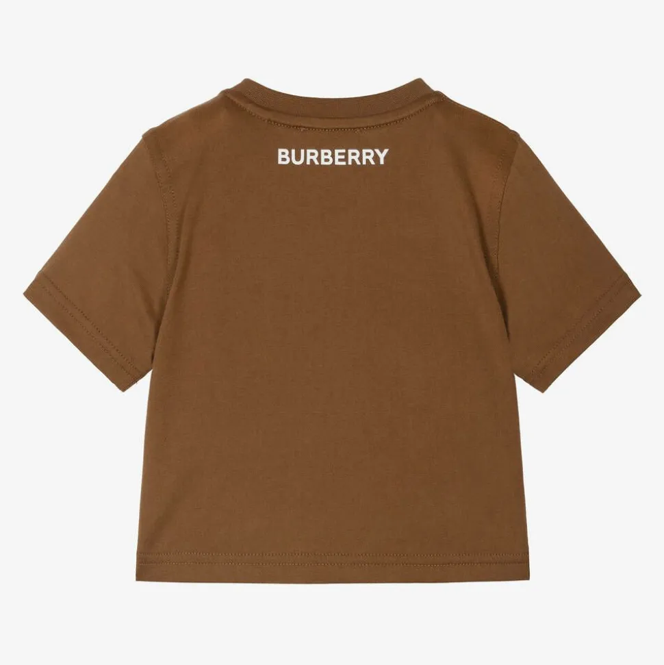 Baby Boys Brown Cotton T-Shirt