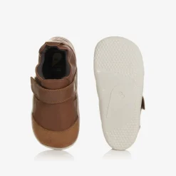 Baby Boys Brown Leather First Walkers