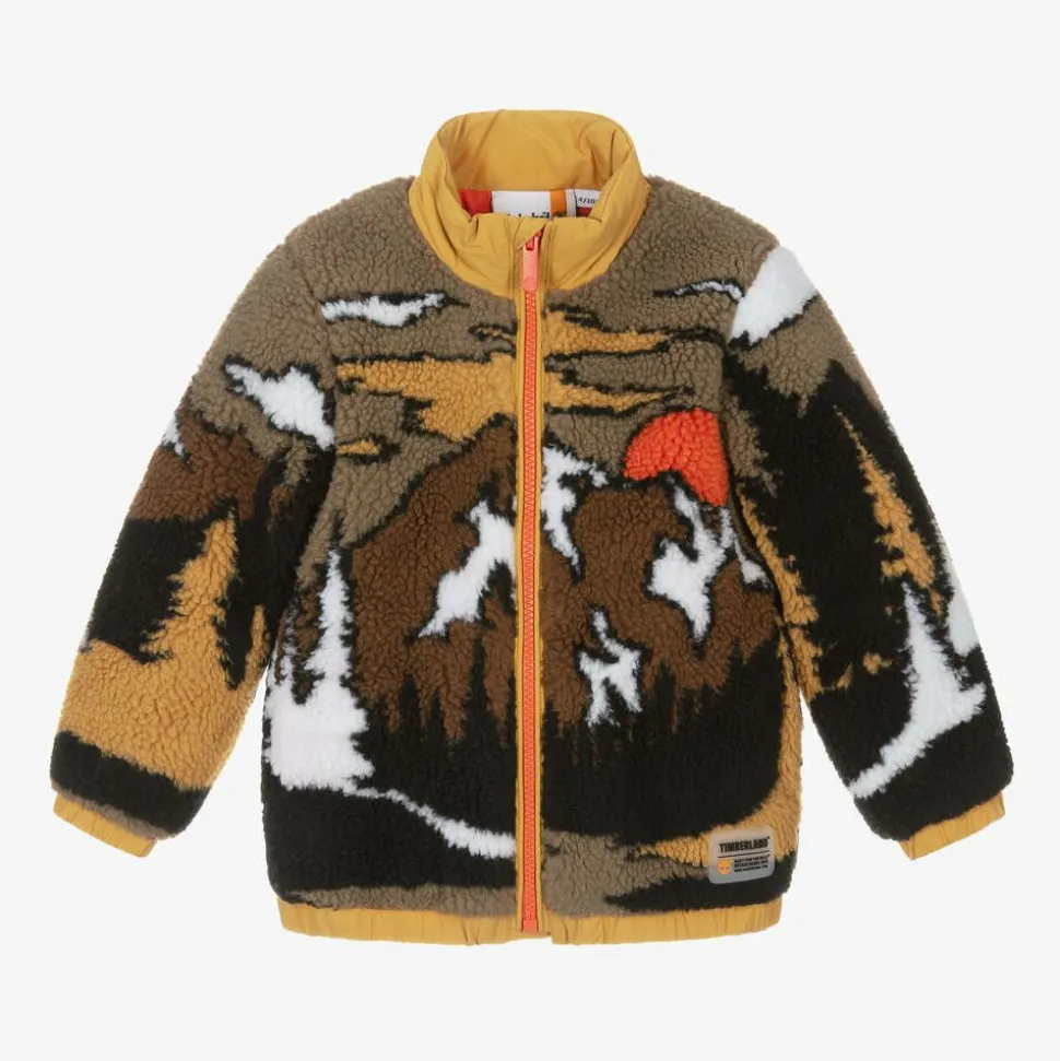 Baby Boys Brown Mountain Fleece Zip-up Top