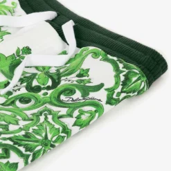Baby Boys Green Cotton Majolica Shorts