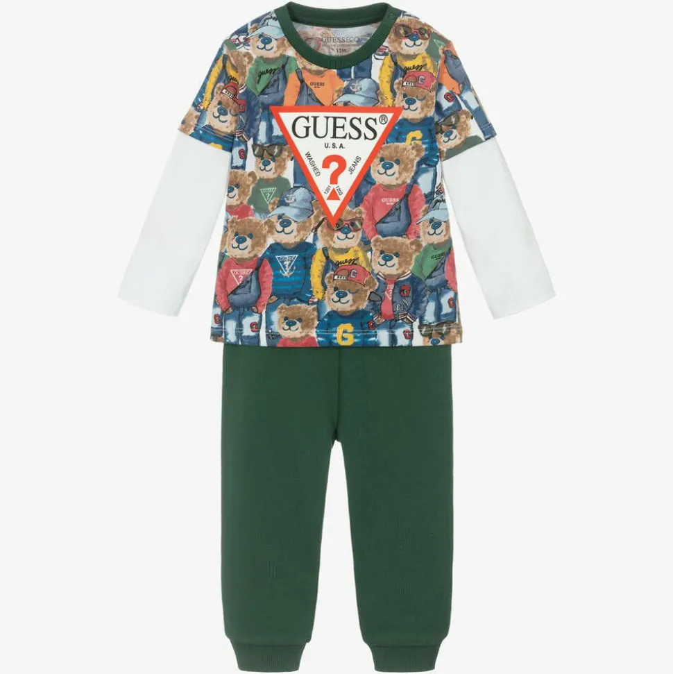 Baby Boys Green Cotton Trouser Set