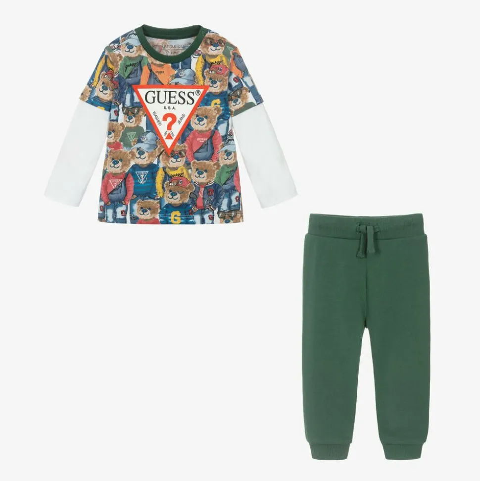 Baby Boys Green Cotton Trouser Set
